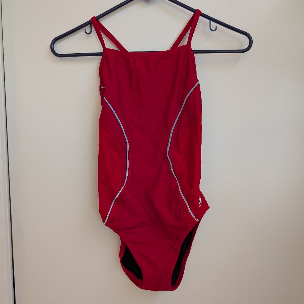 Speedo PowerFLEX Eco Red Swimsuit, Size 28
